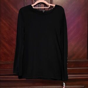 NWT!! Alfani Classic Black Long Sleeve Top